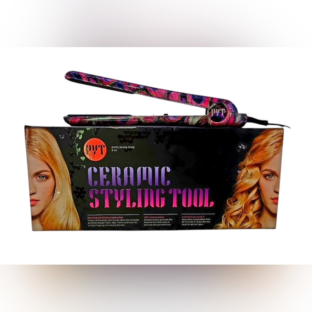 100% Ceramic Styling Tool, Pink Peacock.  PYT1